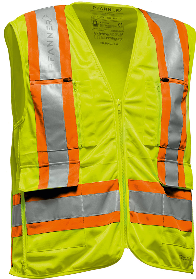 Zipp4Fit® Warnweste EN 20471 – Neongelb - leuchtorange