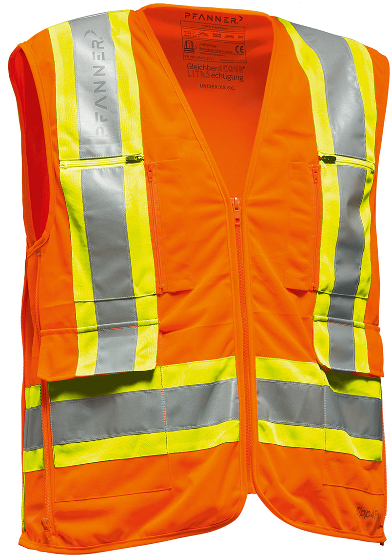 Zipp4Fit® Warnweste EN 20471 – Leuchtorange - neongelb