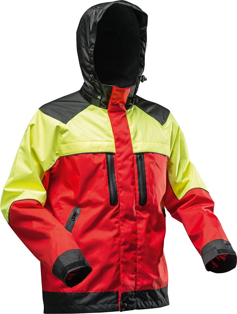 Nanoshield® Regenjacke – Rot - neongelb