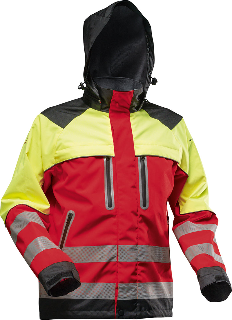 Nanoshield® Regenjacke – Rot - neongelb reflex