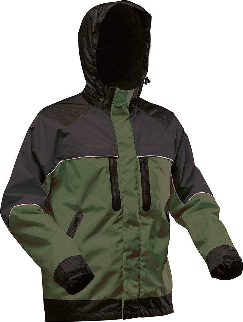 Nanoshield® Regenjacke – Waldgrün - schwarz