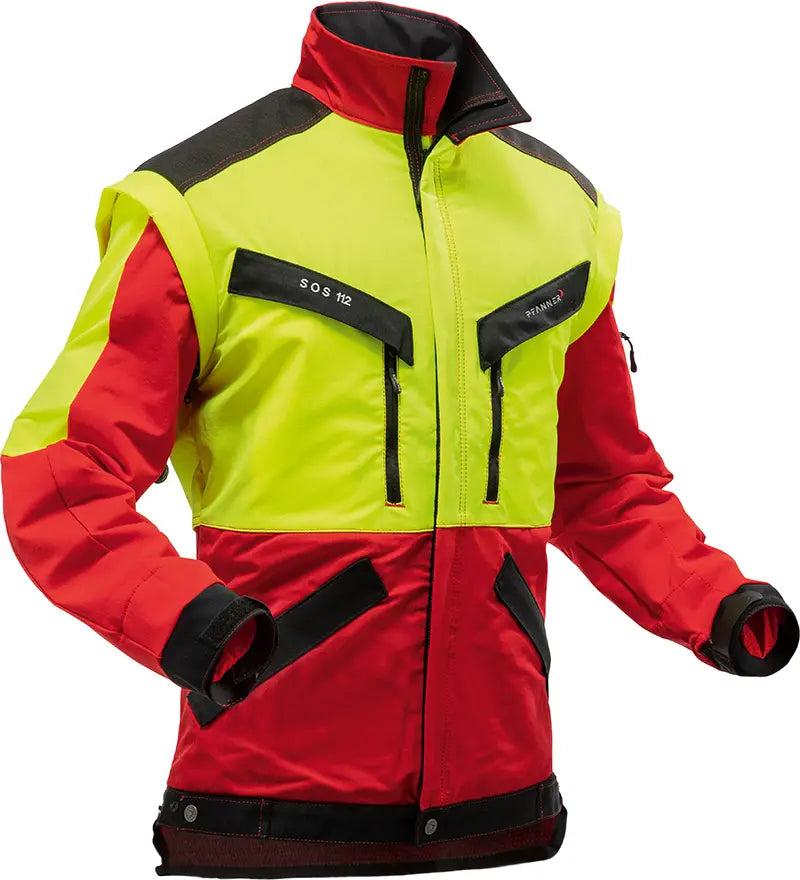 Pfanner KlimaAir Forstjacke – atmungsaktive Warnschutzjacke, Farbe grau-leuchtorange