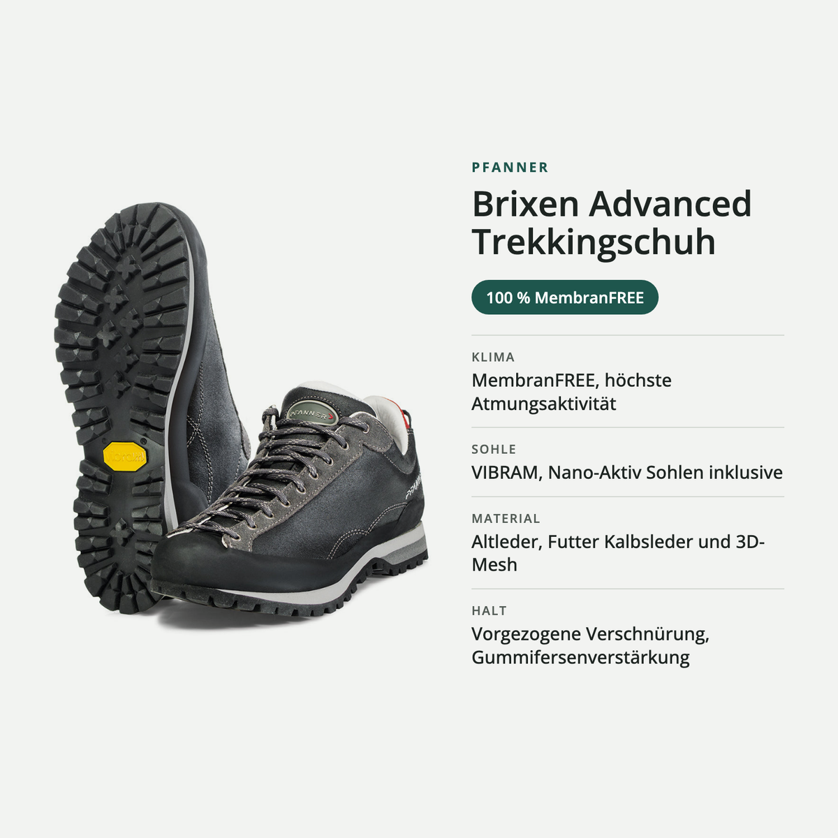 Brixen Advanced Trekkingschuh: Eigenschaften im Überblick